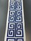 1 Yard Blue White Double Greek Key Embroidery Trim Tape for Upholstery and Decor 3 Inch Wide